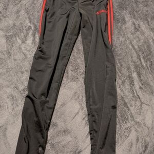 Adidas Black Pants with Red Accents